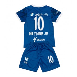 Billiga Al-Hilal Neymar Jr #10 Hemmatröja Barn 2024-25 Kortärmad (+ Korta byxor)